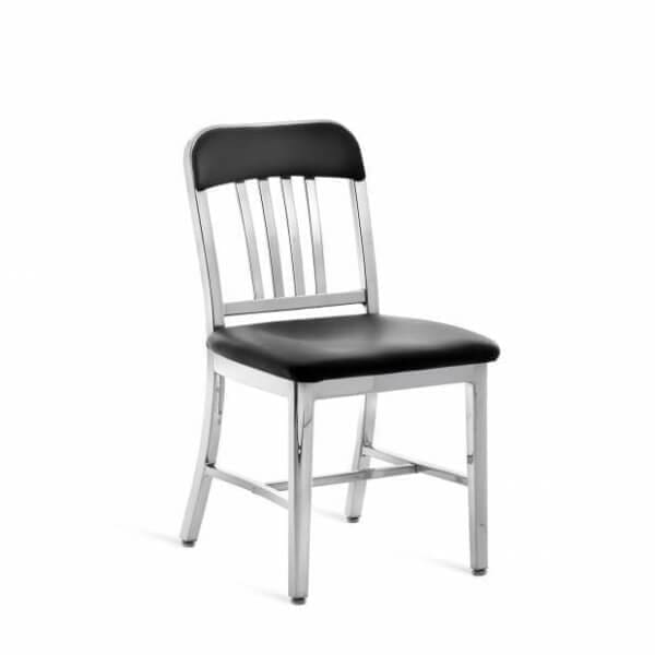 Emeco Navy Semi-Upholstered Chair