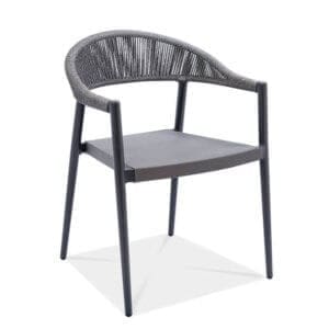 CONTRACT PRAGE DINING ARMCHAIR W/ ROPE BACK
