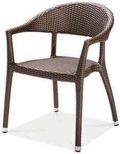 CONTRACT PRAGE DINING ARMCHAIR W/ WICKER