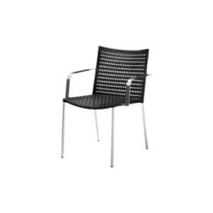 Cane Line Straw dining chair w/armrest, Flat weave, stackable