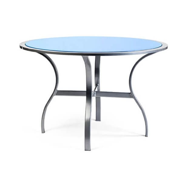 Pavilion Edgewater Dining Table w/ Inlaid Glass Top