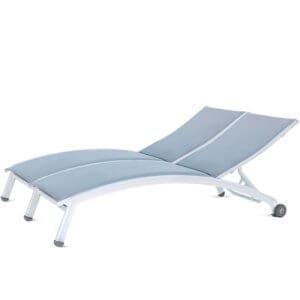 Pavilion Pinecrest Double Chaise Lounge w/ Wheels (arched seat)