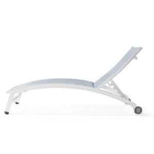 Pavilion Pinecrest Stacking Chaise Lounge w/ Wheels (arched seat)