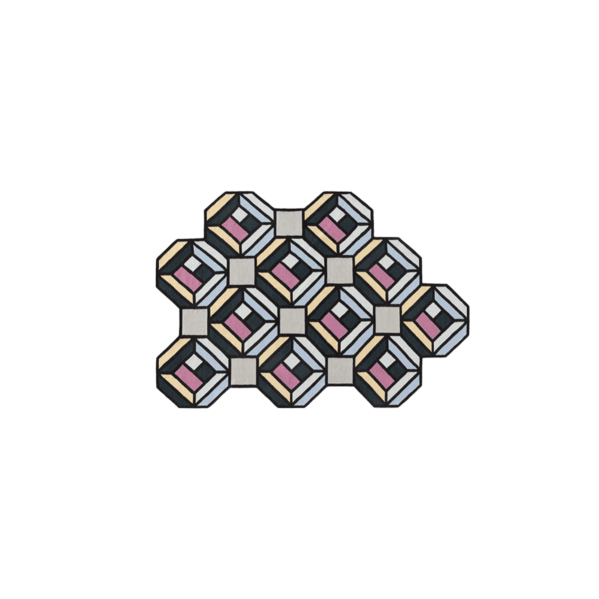 Gan Kilim Parquet Hexagon/Tetragon Rug Gan Kilim Parquet Hexagon/Tetragon Rug - Image 3