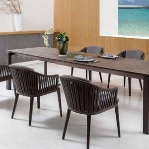 Contract Chiengmai Extendable Dining Table W/ Ceramic Top