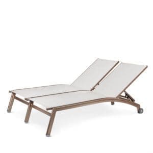 Pavilion Pinecrest Double Chaise Lounge w/ Wheels (straight seat)