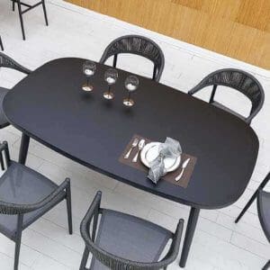 CONTRACT PRAGE DINING TABLE W/ HIGH PRESSURE LAMINATE TOP