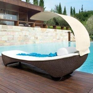 Roberti St. Tropez 9568 Chaise Lounge with Cannopy