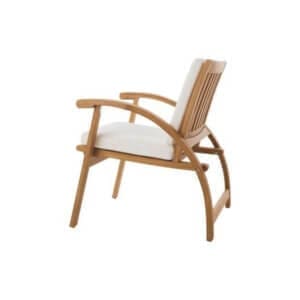 SUMMIT SUNDECK SD341 FOLDING DINING ARMCHAIR W/ SEAT AND BACK CUSHIONS