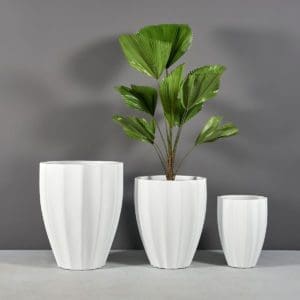 Alicante Ribbed Round Planter