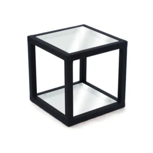 Kannoa Margarita Side Table with Frosted Glass Top