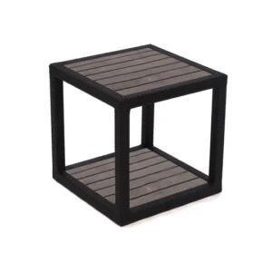 Kannoa Margarita Side Table with Faux Wood Top