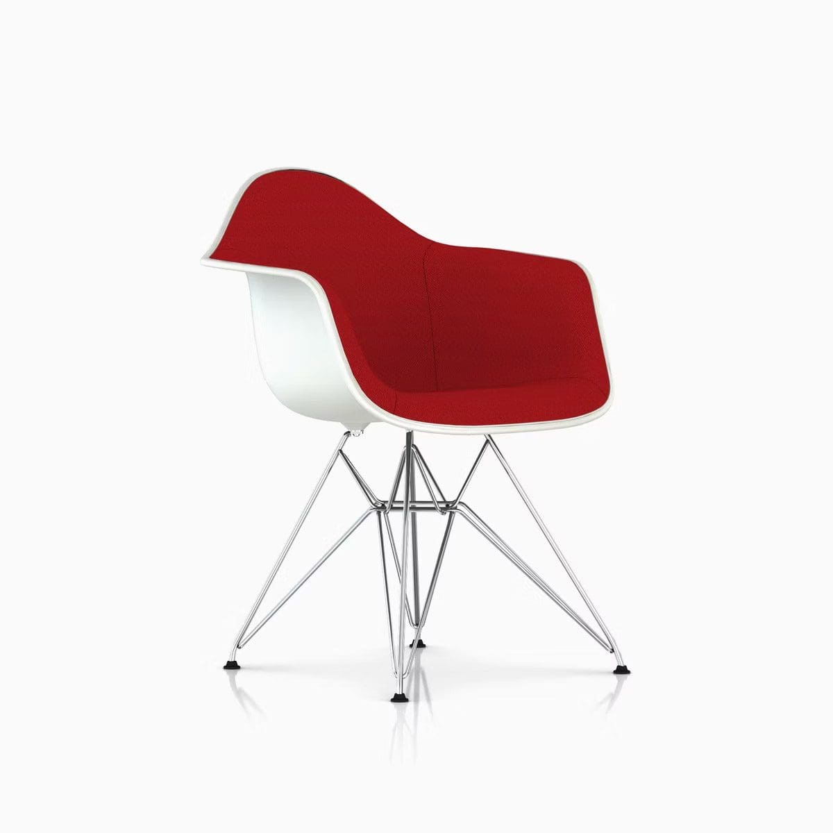 Herman Miller Eames Upholstered Molded Plastic Armchair Herman Miller Eames Upholstered Molded Plastic Armchair