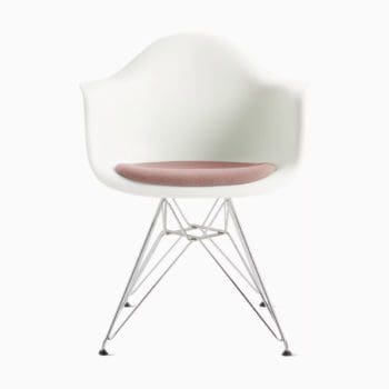 Herman Miller Eames Molded Plastic Armchair with Seat Pad Herman Miller Eames Molded Plastic Armchair with Seat Pad