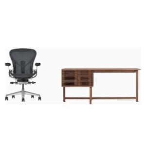 AERON CHAIR + LINE STORAGE DESK BUNDLE