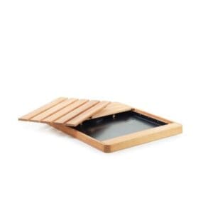 Shower tray in okumè wood