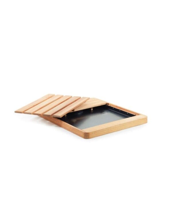 Shower tray in okumè wood