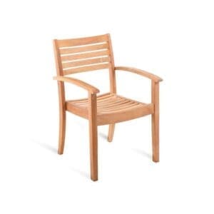 Chelsea stackable chair in teak
