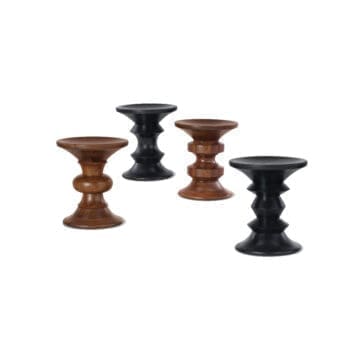 Eames Turned Walnut Stool Eames Turned Walnut Stool