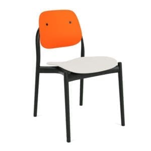 Knollâ„¢ Iquo Chair Armless with Upholstered Seat & Plastic Back