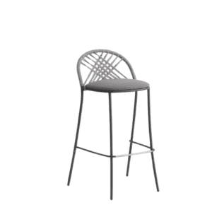 Expormim Petale Hand-woven Bar Stool with Diamond pattern