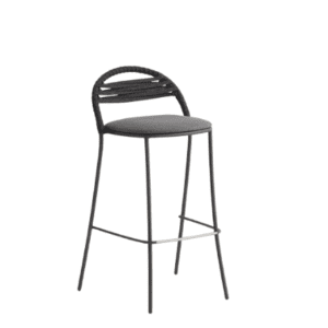 Expormim Petale Hand-woven Bar Stool with Stripe pattern