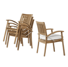 SUMMIT SUNDECK Stacking Dining Arm Chair SD340