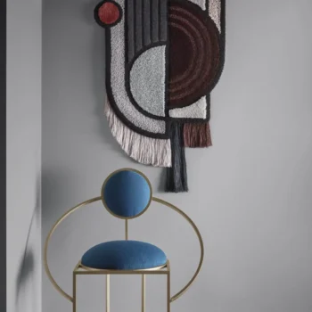 NORTH POLE WALLHANGING IN PURE WOOL KASTHALL NORTH POLE WALLHANGING IN WOOL WITH LINEN