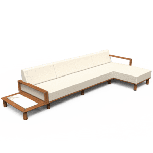 Tuuci Horizon Sofa with Left/Right Chaise and Plinth Table