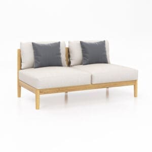 Walters Wicker Georgica Armless 2-Seat Sofa