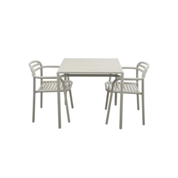 Cane-Line Bliss dining table incl. 2 armchairs Cane-Line Bliss dining table incl. 2 armchairs