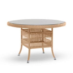 Walters Wicker Water Round Dining Table