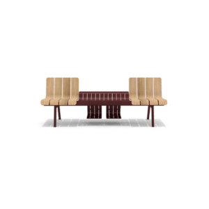 Ethimo Ace Teak/Aluminum seat with backrest