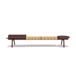Ethimo Ace Teak/aluminum seat without backrest