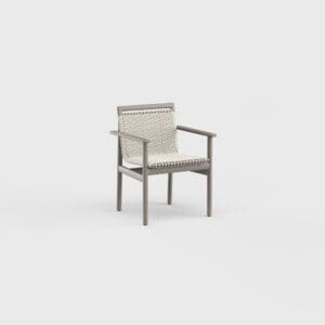 Danao Montauk Dining Arm Chair Aluminum