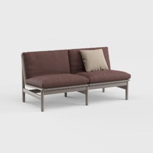Danao Montauk Sofa Armless Aluminum 63″
