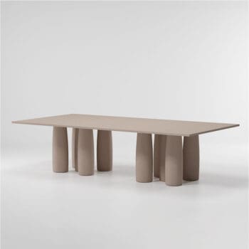 Kettal Il Colonnato Dining Table Rectangle (Minera Stone) Kettal Il Colonnato Dining Table Rectangle (Minera Stone)