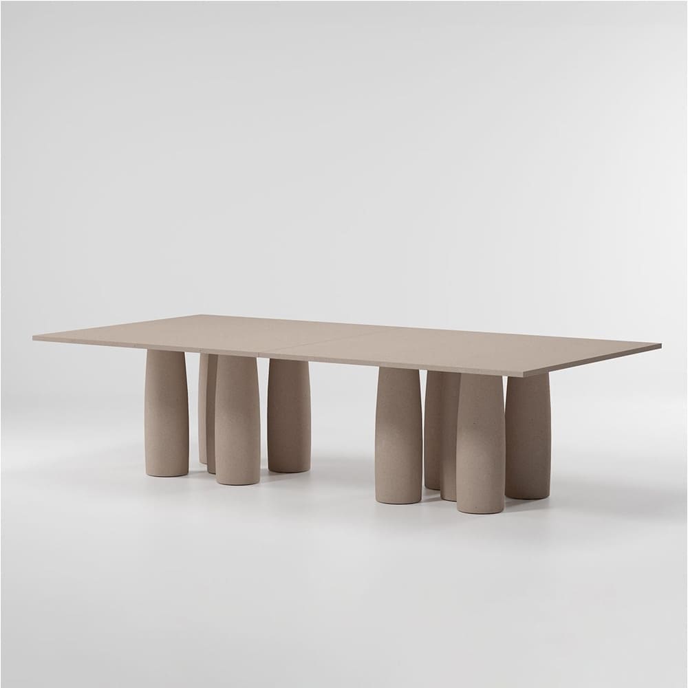 Kettal Il Colonnato Dining Table Rectangle (Minera Stone) Kettal Il Colonnato Dining Table Rectangle (Minera Stone)