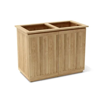 Walters Wicker Hannalei Double Receptacle Walters Wicker Hannalei Double Receptacle