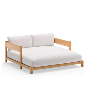 Unopiu Cora island in teak and rope with cushions