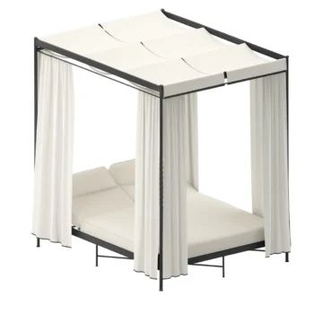 Unopiu Igea two-seater Iron cabana with cushions Unopiu Igea two-seater Iron cabana with cushions