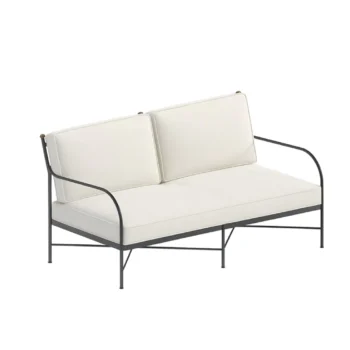 Unopiu Igea two-seater iron sofa with cushions Unopiu Igea two-seater iron sofa with cushions