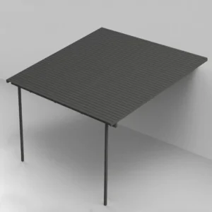 Unopiu Pergola Meridienne wall-mounted with louvered roof