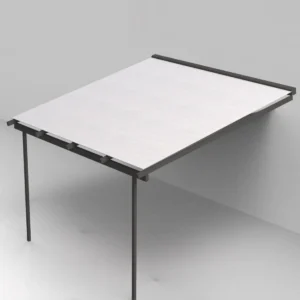 Unopiu Sliding canopy for wall-mounted Meridienne pergola without roof